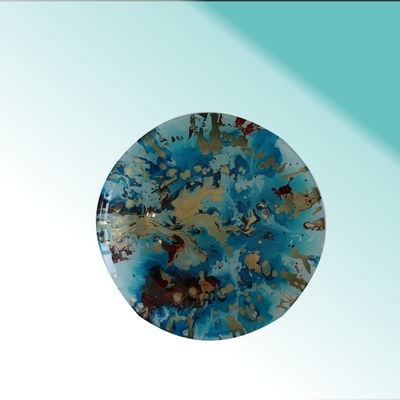 ../frankl24shop/Türkis ATLAS - Teller hand painted 21 cm gold blue